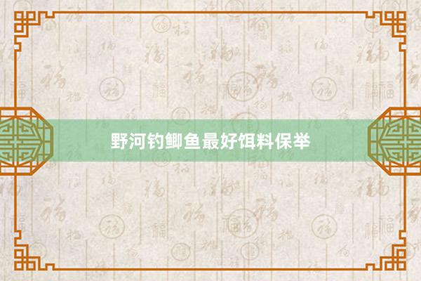 野河钓鲫鱼最好饵料保举