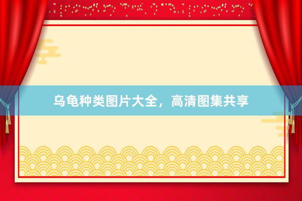乌龟种类图片大全，高清图集共享
